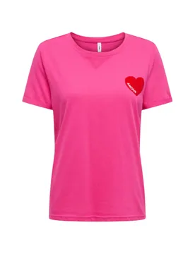 Damen T-Shirt Fuchsinrot 510013