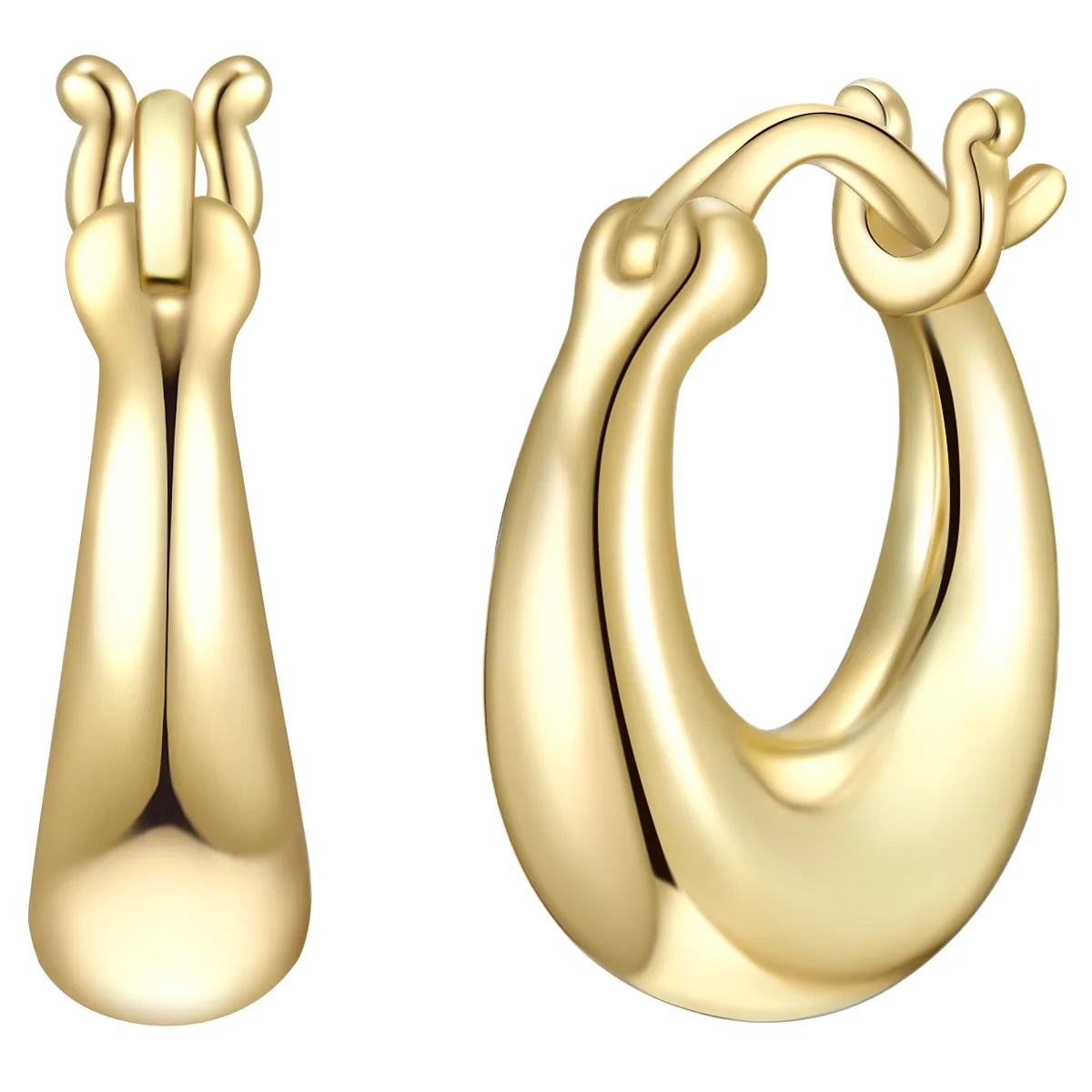 Womens Sterling Silver Earring - Gold - One Size - Glanzstücke München - FashionsVida