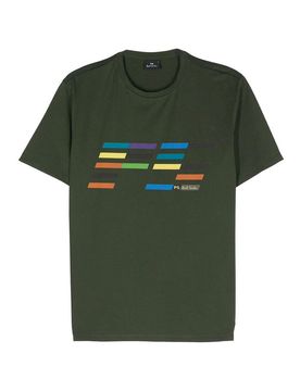 T-shirt con logo inclinato