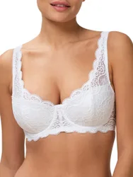 Womens Amourette Whp Half Cup Padded Bra - White - Size 38e