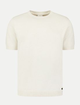 No Excess Strick-T-Shirt Weiß XL