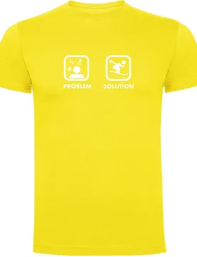 T-shirt à Manches Courtes Problem Solution Ski Yellow L