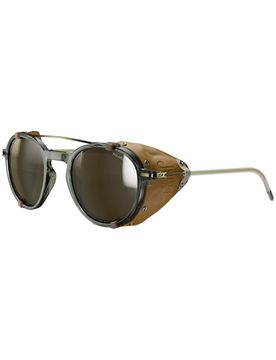 Sonnenbrille Legacy Gris Clair/Or Spectron 3 Polarized aus Leder Braun