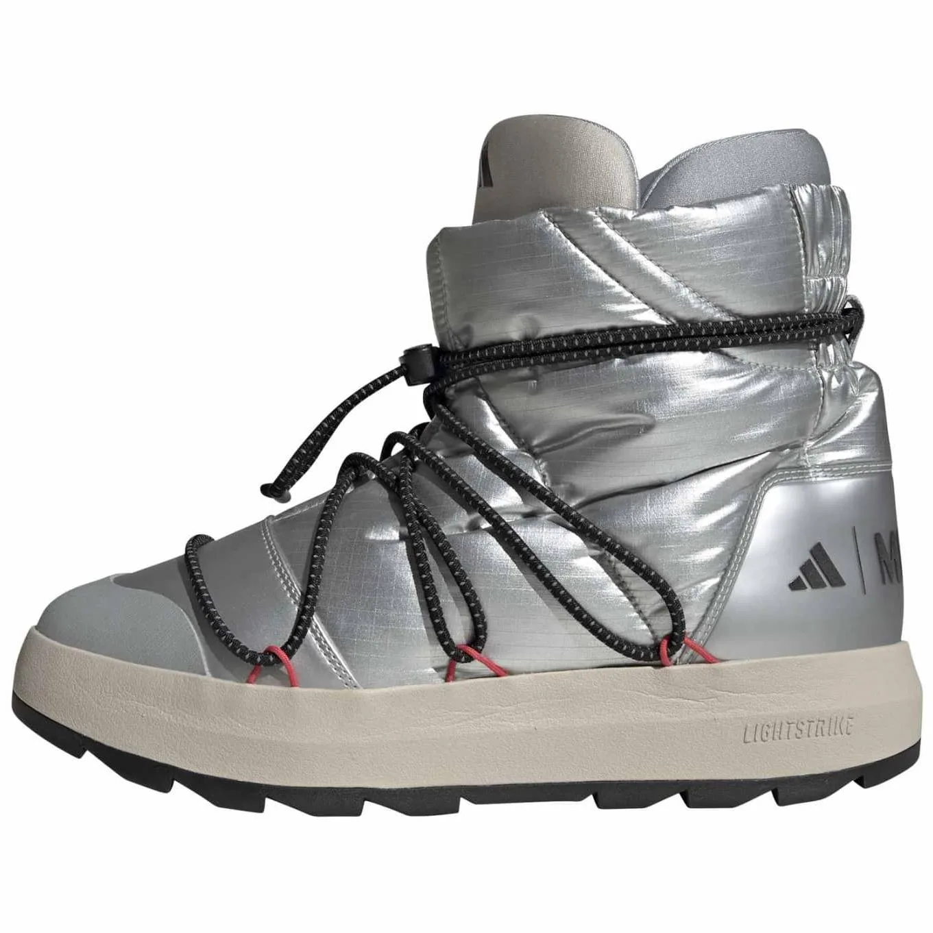 X Moon Boot ACE Mid Metallic Silver / Core Black / Lucid Red 38 2/3 Damen - Adidas - FashionsVida