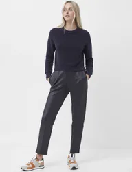 Pure Cotton Textured Relaxed Jumper Blue female