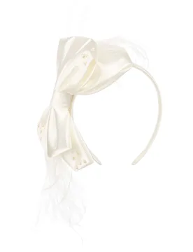 Uni Satin Fascinator by - cream white - Damen - McBURN - FashionsVida