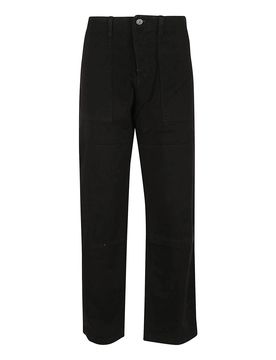 Pantaloni dritti incrociati in cotone