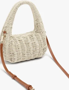 Bolso de mano convertible a bandolera rígido con cierre de imán en liso - Parfois - FashionsVida