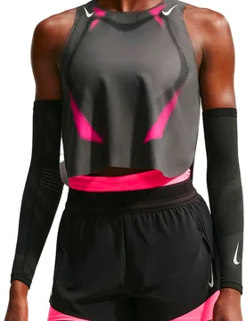 Débardeur court, léger et respirant - W Nike Aeroswift Dri-Fit ADV Crop Tank GX Iron Grey Volt White Gcw#9 - Taille S - Nike Running - FashionsVida