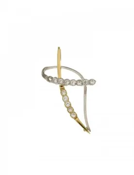 Croce da donna in Oro Giallo e Bianco 803321721569