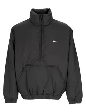 Piumino Anorak Uomo Studio Mock Neck Anorak Black - OBEY - FashionsVida