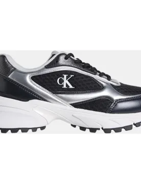 Zapatilla de mujer tipo runner con detalles en mesh con detalles metalizados - Calvin Klein - FashionsVida