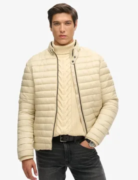 Superdry Herren Leichter, Kurzer Steppmantel Beige - Größe: Xxl - 129.99 - FashionsVida