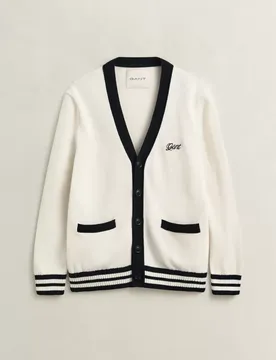 BUTTONED COTTON V-NECK CARDIGAN male