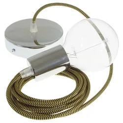 Cables Suspension Luminaire Rz24 Zigzag 2 M Gold / Black / Chrome Plated One Size