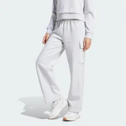 Pantaloni Essentials Linear Fleece Cargo L Light Grey Heather / White