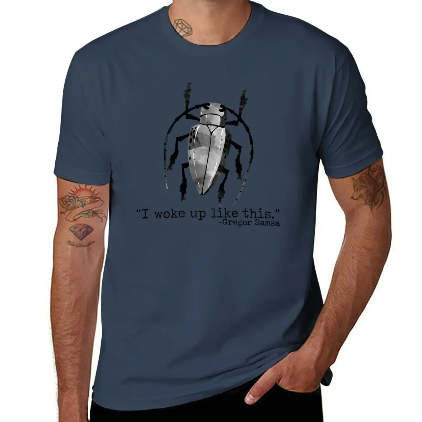 Funny Kafka Metamorphosis Gregor Bug Woke Up Like This T-Shirt Plus Size Basic Short Sleeve Top - Aliexpress - FashionsVida