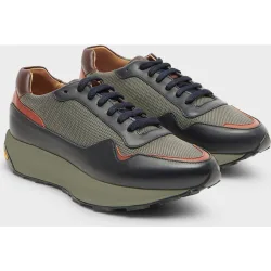 Zapatillas de hombre de piel con cordones