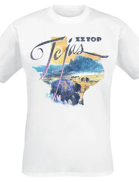 T-Shirt - Tejas - S - für Männer - Größe S - weiß - Lizenziertes Merchandise! - Männer - male - ZZ Top - FashionsVida