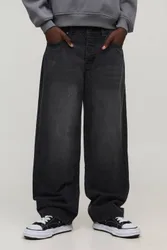 Herren Basic Jeans Hosen Mit Entspannter Passform Washed Black Größe 36R