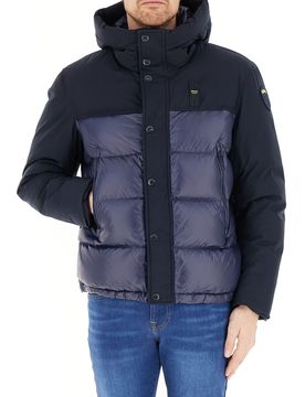 Piumino con cappuccio BLU NAVY XXXL