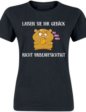 T-Shirt - Gebäck - S bis XXL - für Damen - Größe XXL - schwarz - Frauen - female