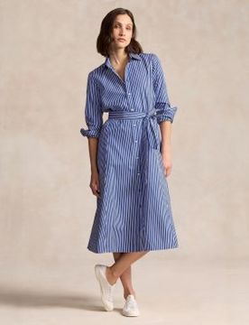 Para mujer. 211891430001 Vestido Camisero (30), Casual, Algodón, Manga larga