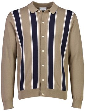 XXL Knitted polo cardigan L/S male