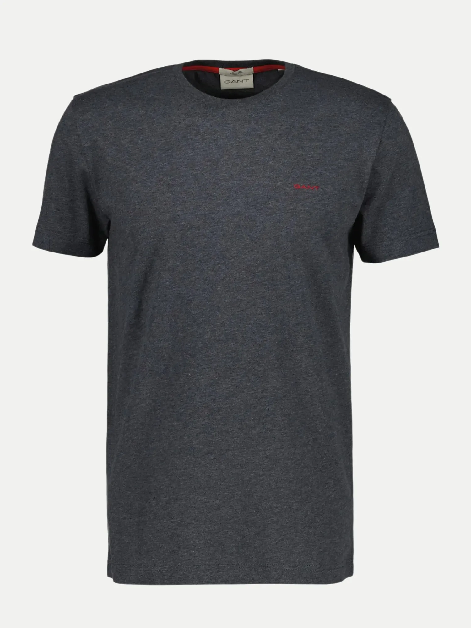 T-Shirt mit Kontrast Logo Grau XL - Gant - FashionsVida