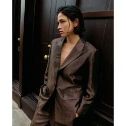 Blazer de mujer fluida adorno traje
