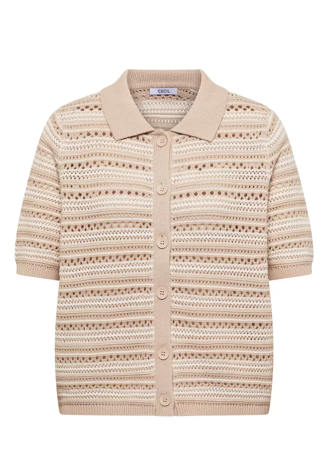 EOS_Structure stripe Polo Card feale - M - FashionsVida