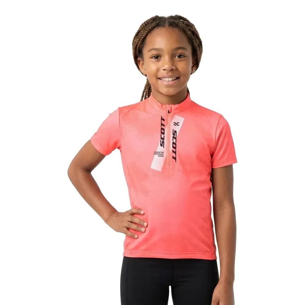 Maglia A Maniche Corte 2825 Digital Pink / White - Scott - FashionsVida