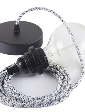 Cables Lampe Suspendue Pendel Pour Abat-jour Rx04 Pixel 50 Cm Ice / Black One Size - Creative - FashionsVida