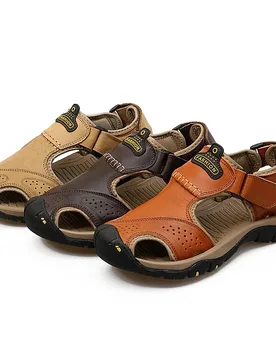 No-slip Men's Shoes Sandals Genuine Leather Original Men's Sandals Mens Soft Sandls Comfortable Man Sandal Slippers Man Slipers - Aliexpress - FashionsVida
