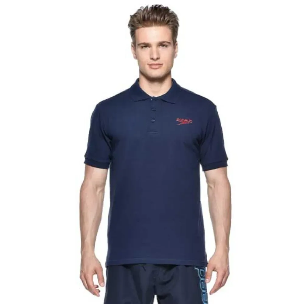 Team Kit Short Sleeve Polo Navy S Men - Speedo - FashionsVida