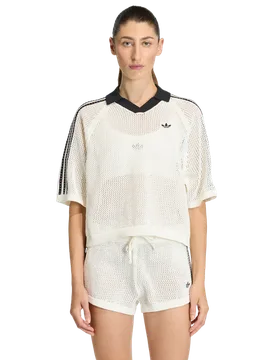 Knitted Crochet Polo Women Polos - White - Size XXL - Poly Mesh - White - Size: 2X-Large - Adidas - FashionsVida