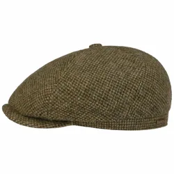 Hamberg Wool Flat Cap by - olive - Herren - Size: L (58-59 cm)