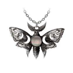 Gothic Halskette - Lunar Moth - schwarz/silberfarben - Unisex - unisex