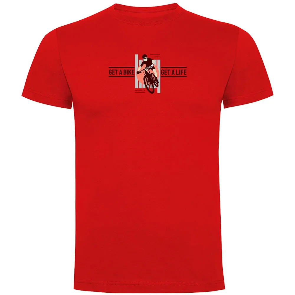 Maglietta A Maniche Corte Get A Life Red - Kruskis - FashionsVida