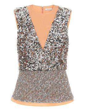 Rabanne Top con paillettes