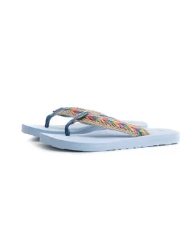 Women's Adila Braided Flip Flops in Light Blue Size: 8 - Light Blue - Size: 8 - Weird Fish - FashionsVida