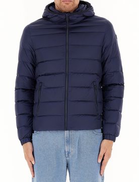 Piumino con cappuccio BLU SCURO 48