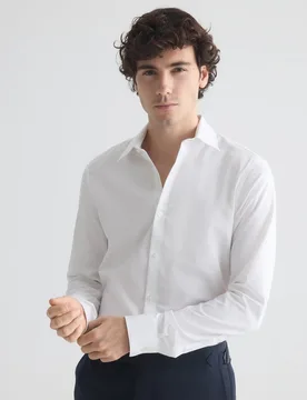 Camisa de hombre de vestir slim lisa multi stretch - Calvin Klein - FashionsVida