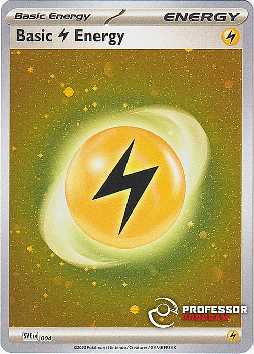 Pokemon Scarlet & Violet SVE EN04 Basic Lightning Energy (Professor Program League Promo) - Pokémon - FashionsVida