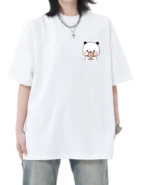 Hot Sale Panda Bear Bubu Dudu and Their Babies T Shirt Men Women Couples Fashion short sleeve T-shirts Unisex 100% Cotton Tops - Aliexpress - FashionsVida