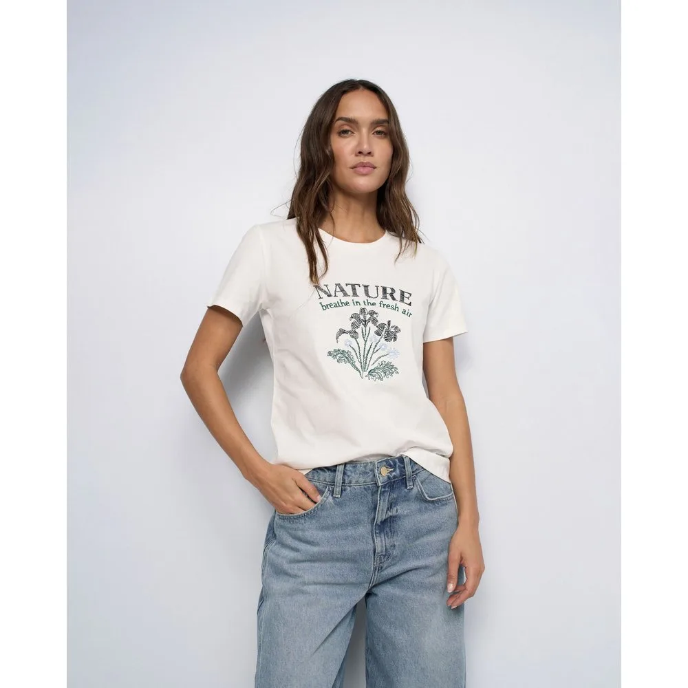 Camiseta con bordado de mujer - Salsa Jeans - FashionsVida