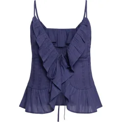 Top de mujer de tirantes con lazadas frontales