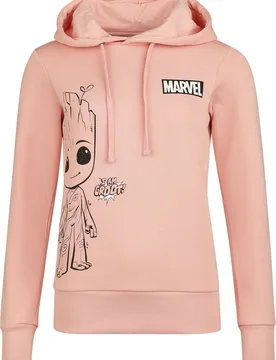Marvel Kapuzenpullover - I Am Groot - S bis 3XL - für Damen - Größe XL - altrosa - EMP exklusives Merchandise! - Frauen - female - Guardians Of The Galaxy - FashionsVida