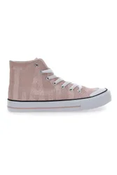 Sneakers alte 2127 in tela rosa con suola bianca 40