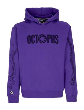 Felpa Cappuccio Uomo Outline Logo Hoodie Purple